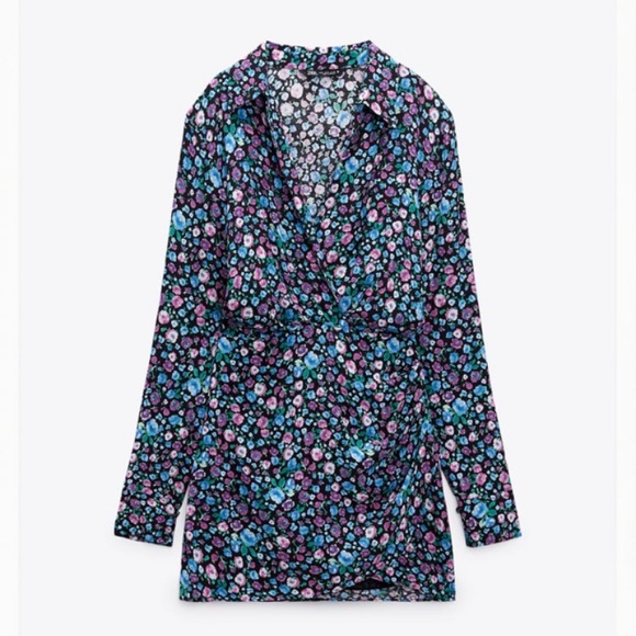 Zara Short Satin Effect Dress - Picture 2 of 6